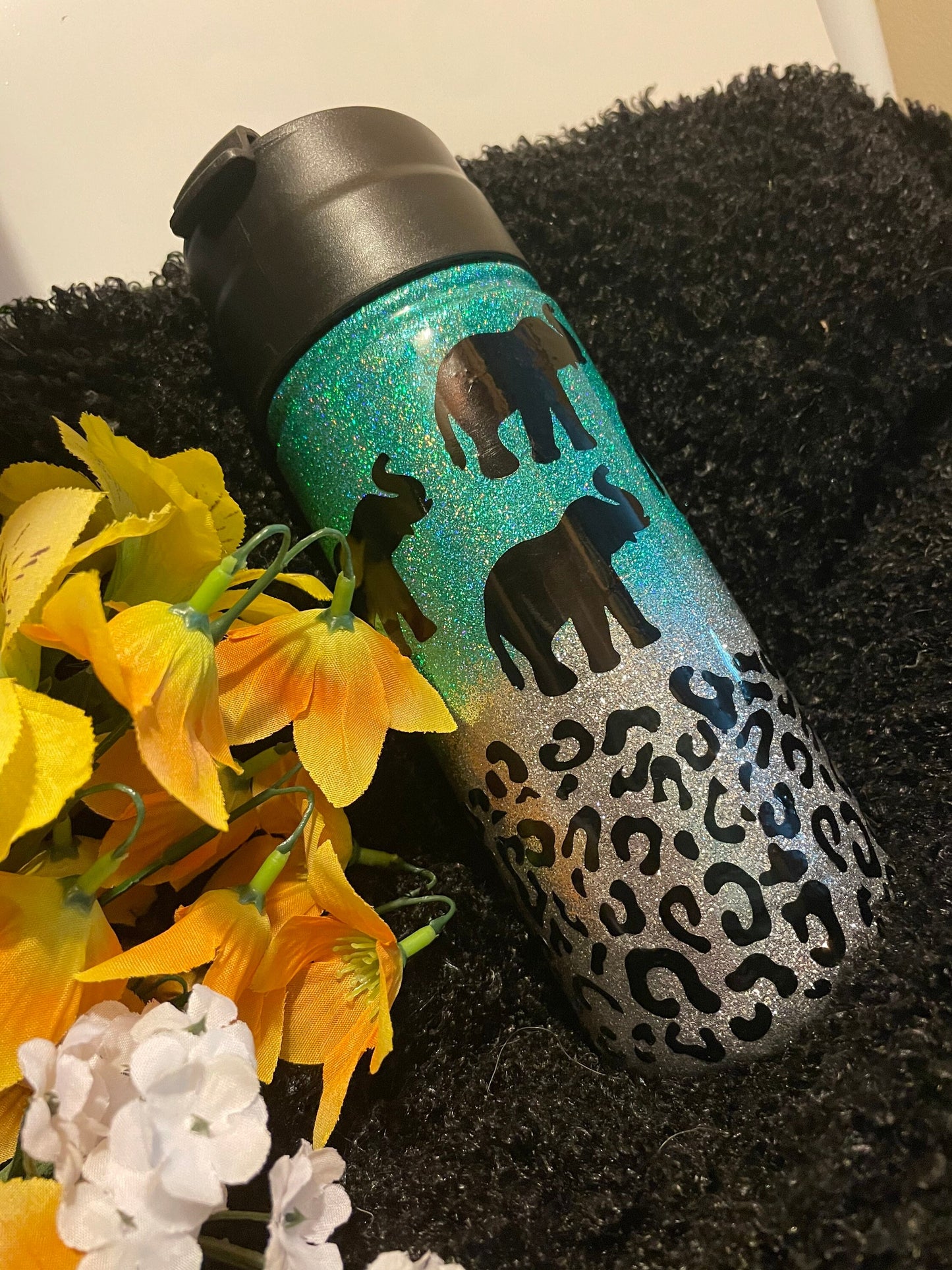 Customize your adult size 20oz water bottles with glitter, vinyl and epoxy