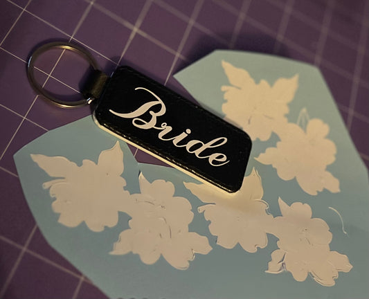 Bride and bridesmaid keychains