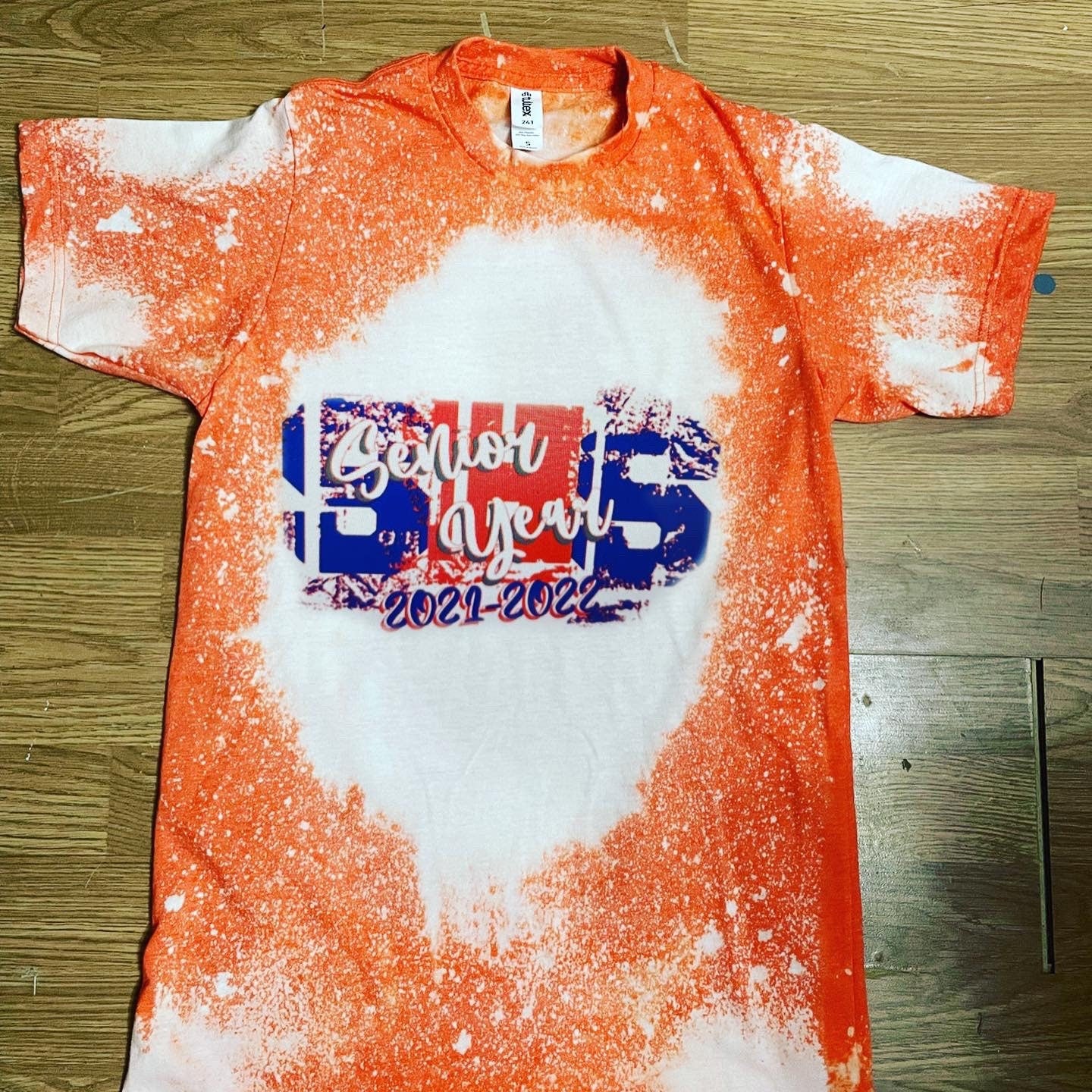 solid color crew style sublimation bleached t-shirts