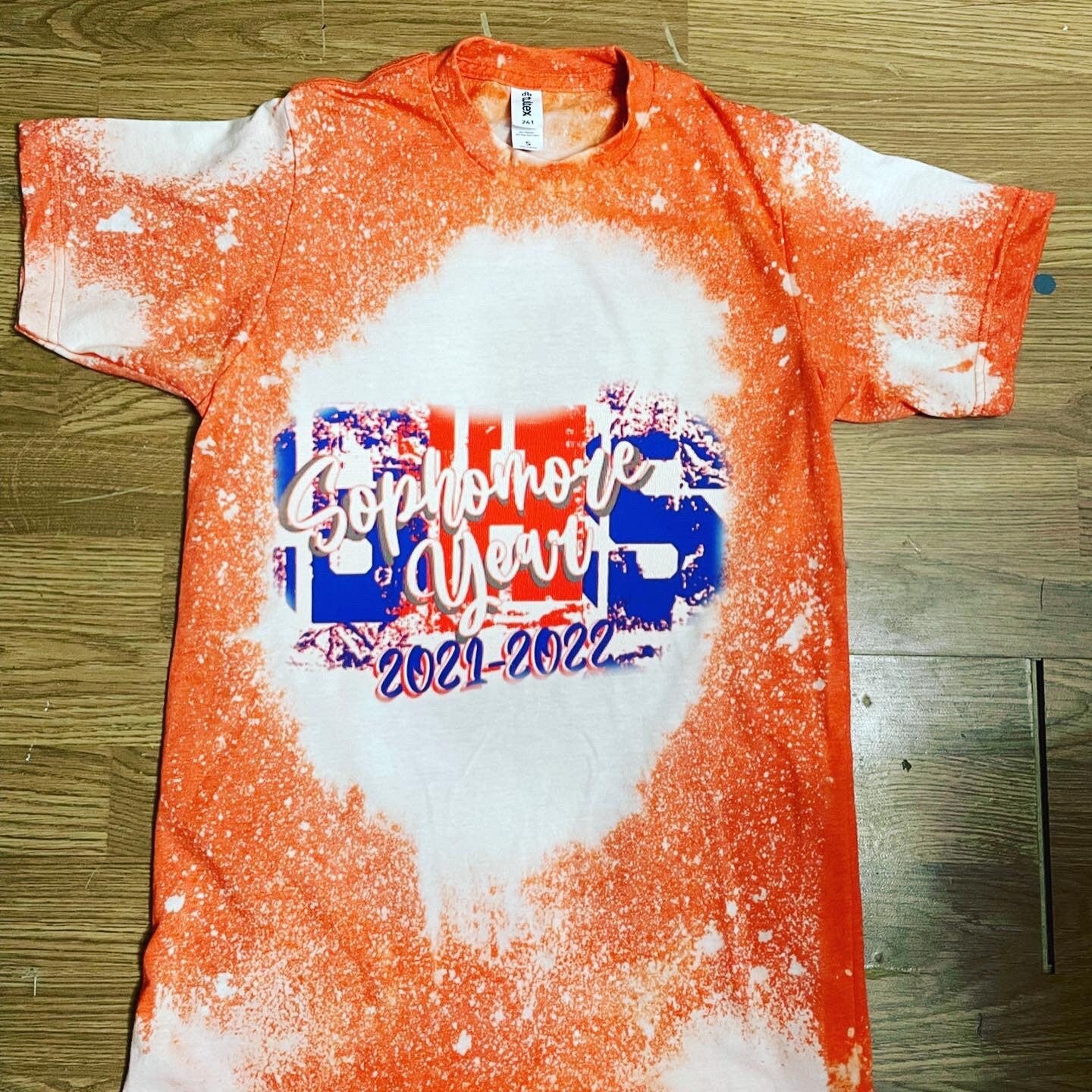 solid color crew style sublimation bleached t-shirts