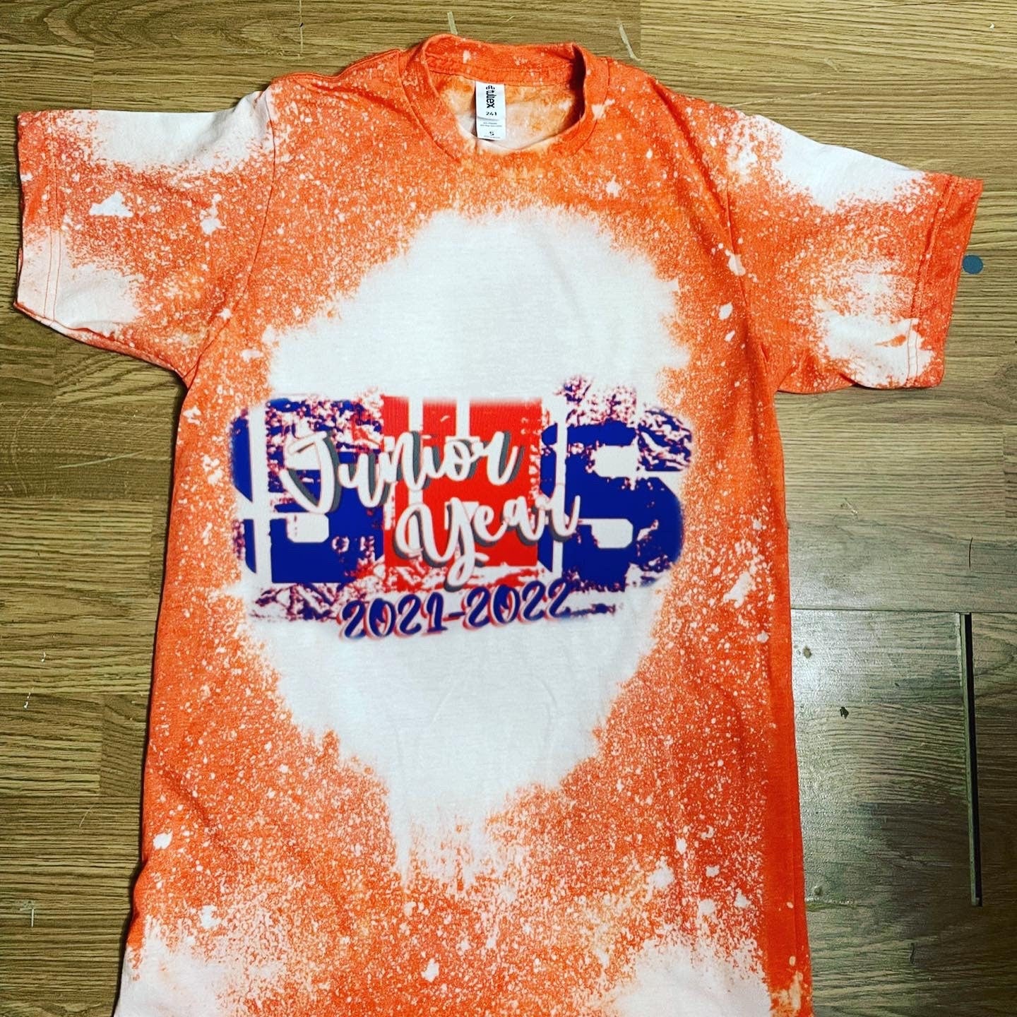 solid color crew style sublimation bleached t-shirts