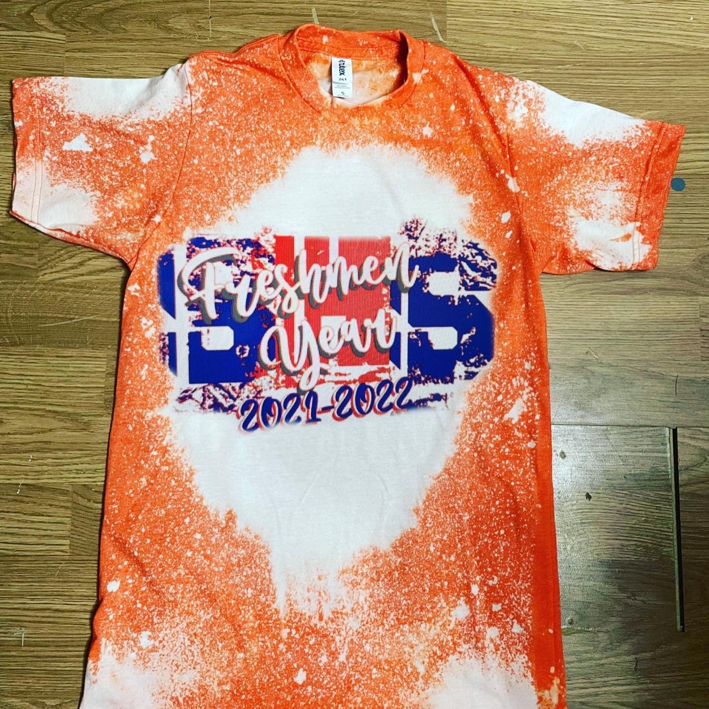 solid color crew style sublimation bleached t-shirts