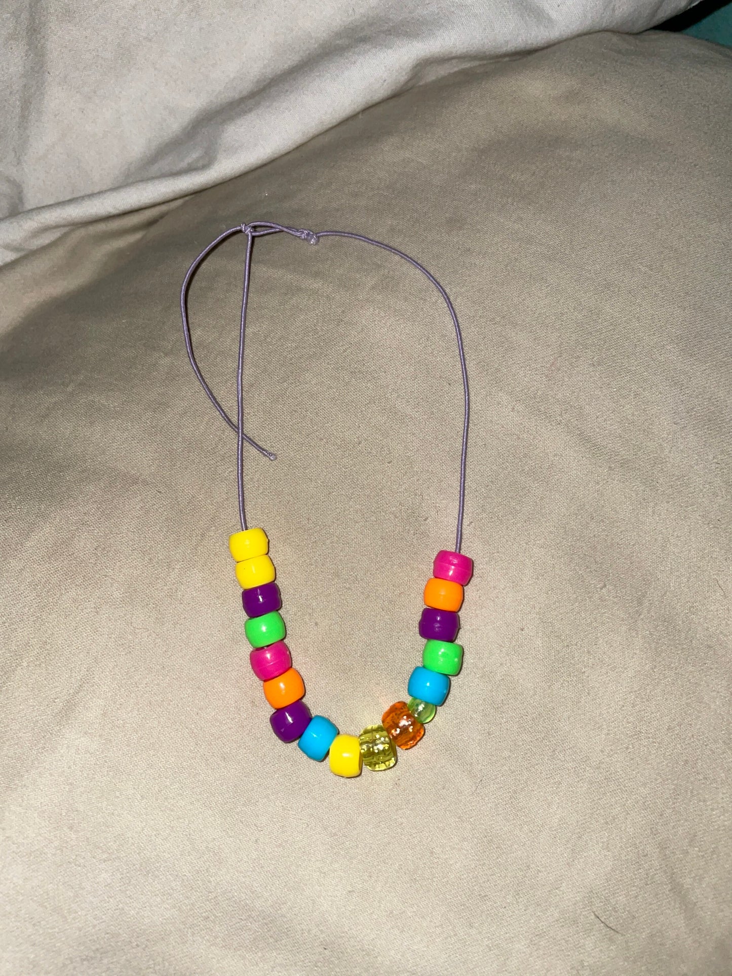 Rainbow beaded necklace