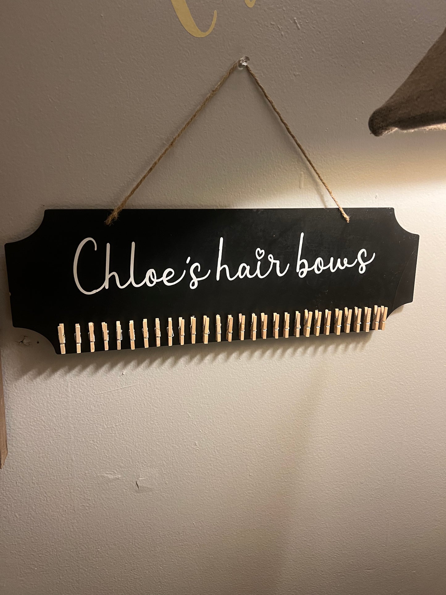 Wooden Baby Bow Hanger